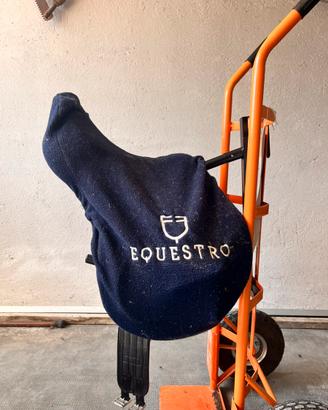 Sella cuoio Equestro + staffe