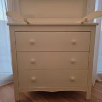 Comò "Lilli" di Erbesi in legno verniciato bianco