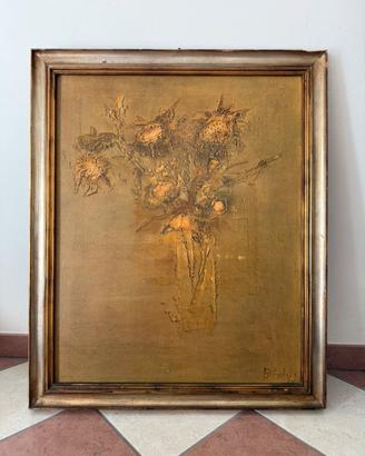 Quadro girasoli olio su tela firmato