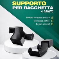 Supporto a gancio per racchetta da Padel