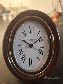 SVEGLIA DA TAVOLO CARTIER CARICA MANUALE ANNI '80.