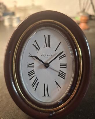 SVEGLIA DA TAVOLO CARTIER CARICA MANUALE ANNI '80.