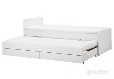 Letto IKEA SLÄKT con 2 reti e cassetti