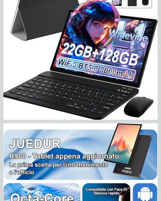 10 pollici Android, 22GB RAM+128GB ROM(1TB TF), ta
