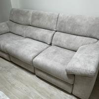 Divano poltrone sofa tre posti sfoderabile  grigio