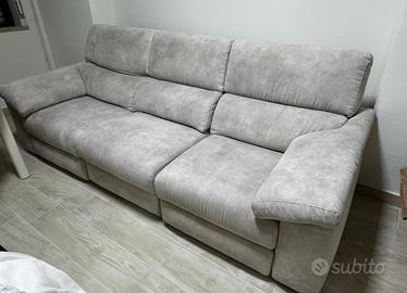 Divano poltrone sofa tre posti sfoderabile  grigio