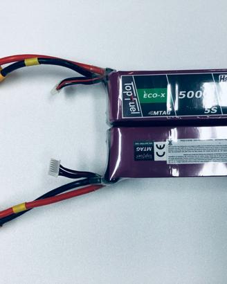 2x Batterie LiPo 5S/18.5V 5000mAh 20C Hacker