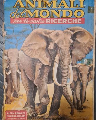 Album figurine Animali del mondo anni '70 completo