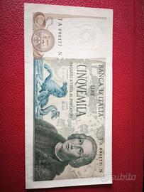 Banconota 5 mila lire Colombo fds
