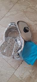 Casseruola Ovale in  acciaio inox e coperchio 