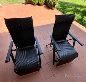 Sedie sdraio nuove materiale tipo rattan