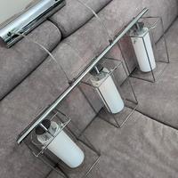 Lampadario Sospensione 3 Luci Acciaio Cromo