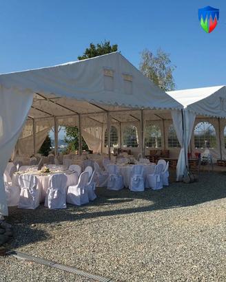 Tendone per eventi Professionale 6 x 12 x 2,6/3,6