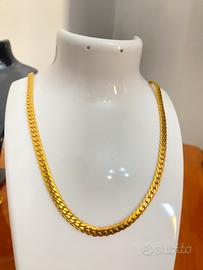 Collana placcata in oro 18 K 6MM 50 CM