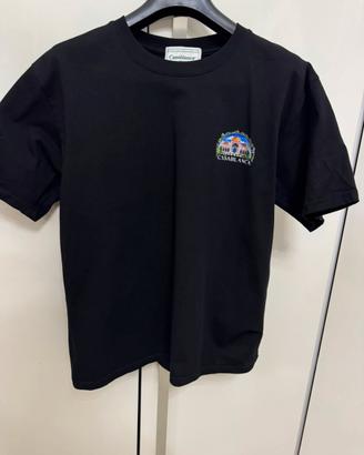T-shirt casa blanca nera logo fronte-retro M/L