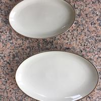 Vassoi in porcellana Bavaria filo oro