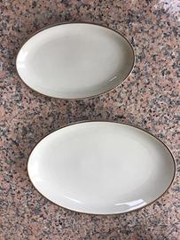 Vassoi in porcellana Bavaria filo oro