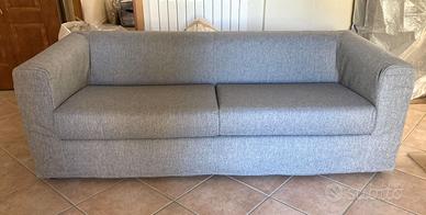 Divano Poltronesofà 3 posti grigio in tessuto 