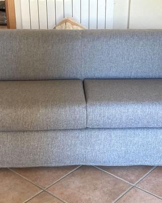 Divano Poltronesofà 3 posti grigio in tessuto 