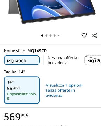 ASUS ZenScreen Duo OLED MQ149CD, Monitor Portatile