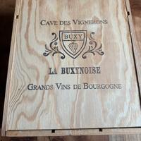 Scatola in legno con coperchio per vini