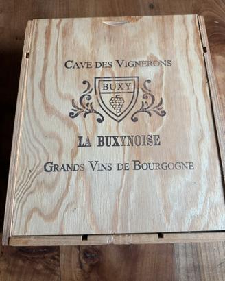 Scatola in legno con coperchio per vini