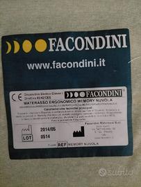 Materasso Ergonomico Memory Nuvola Facondini + cop
