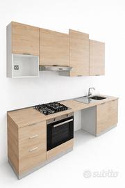 Cucina Linerare Completa:  forno + piano cottura