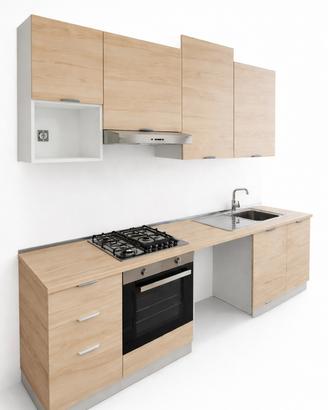 Cucina Linerare Completa:  forno + piano cottura