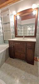 Mobile bagno marmo e legno