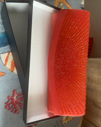 Pochette corallo in raso