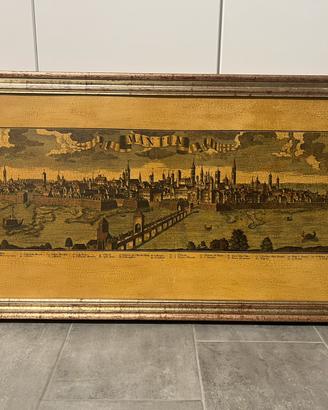 Quadro stampa anticata città di Mantova
