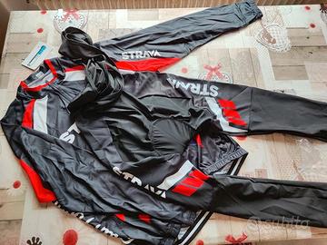 Completo ciclismo lungo invernale felpato termico