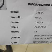 bici da corsa Orbea orca 