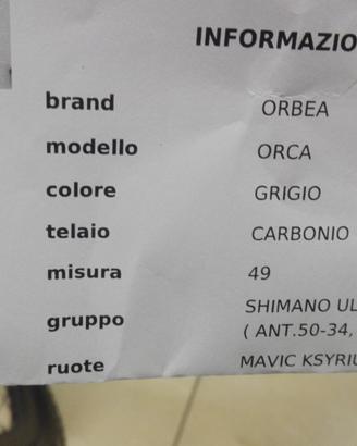 bici da corsa Orbea orca 