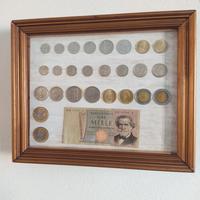 lotto quadro con lire