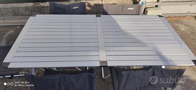 Tavolo camping+sedie in alluminio 