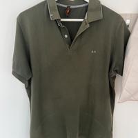 Polo SUN68 verde cachi - maniche corte
