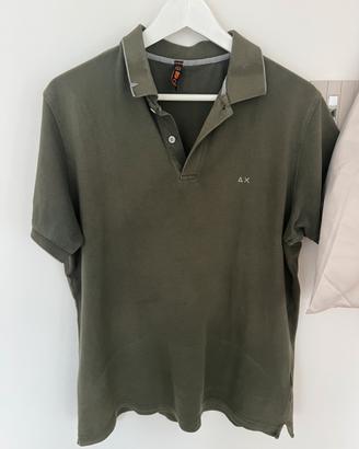 Polo SUN68 verde cachi - maniche corte
