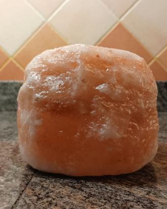 Portacandele di sale rosa dell' Himalaya