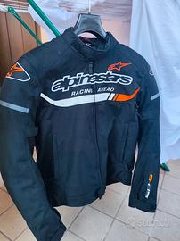 giacca moto alpinestars con paraschiena