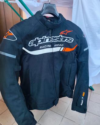 giacca moto alpinestars con paraschiena