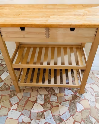 Isola per cucina in legno massello
