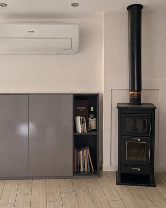 Climatizzatore più Stufa a legna