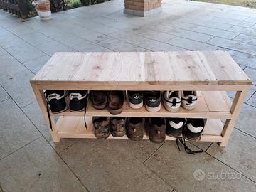 scarpiera legno massello 