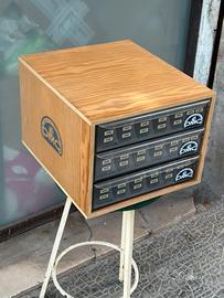 Cassettiera collezionismo dmc modernariato vintage