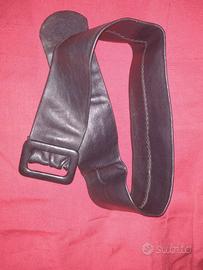 Cintura in pelle per donna color nero 100 cm x 6