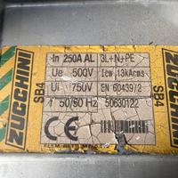 Blindosbarre Zucchini Mod. SB4 250A AL 3L+N+PE Ue