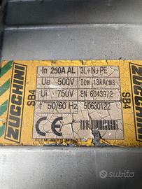 Blindosbarre Zucchini Mod. SB4 250A AL 3L+N+PE Ue
