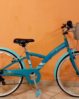 Bici 24" b-twin con cambio perfetta 